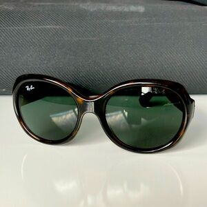 Ray-Ban RB4191 Light Havana, Green lenses 57-19